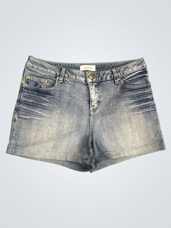 John Baner Jeanswear Denim-Shorts mit Schmetterlingsverzierungen