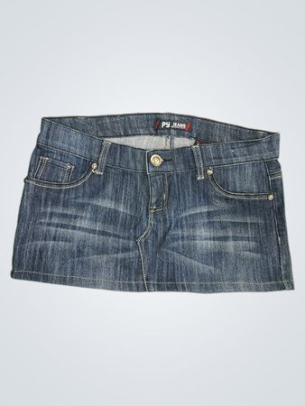 PY JEANS Jeans-Minirock mit Stickerei