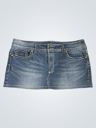 CEB Damen Blaue Denim Minirock