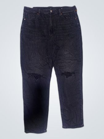 American Eagle Black Distressed Straight Jeans