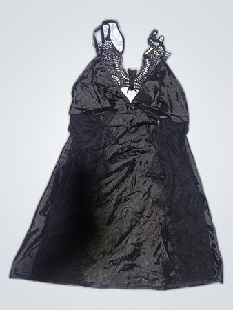 Unbranded Black Lace Slip Dress