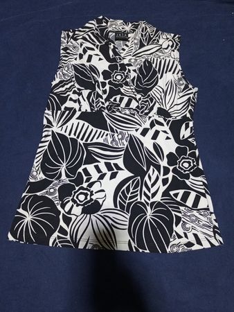 JKLAIA Printed Sleeveless Blouse