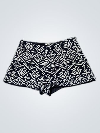 Black and White Geometric Pattern Shorts