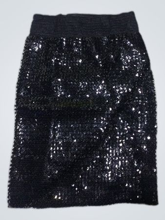 Banner Black Sequin Mini Skirt