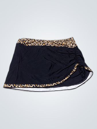 Unbranded Black Leopard Trim Mini Skirt