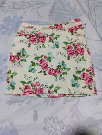 H&M Floral Print Mini Skirt