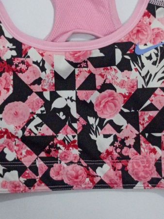 Nike Pink Floral Print Sports Bra