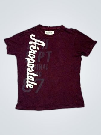 Aeropostale Maroon Printed T-Shirt