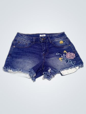 Bebe Embroidered Denim Shorts