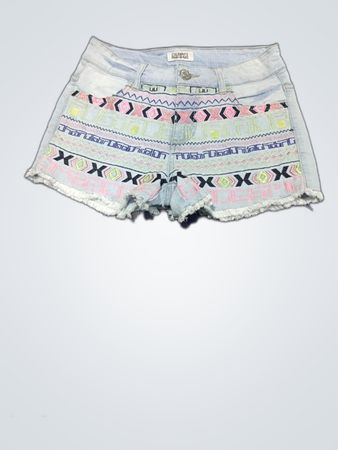 Celebrity Pink Embroidered Denim Shorts