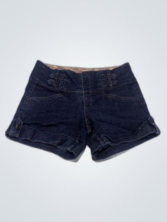 Dark Blue Denim Shorts