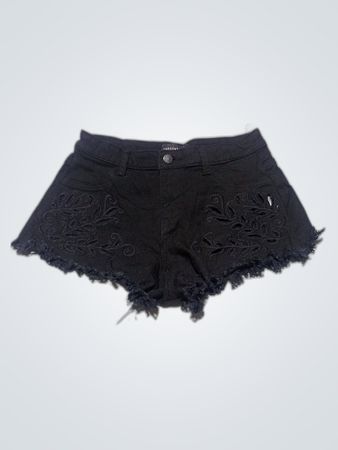 Current Mood Black Denim Shorts