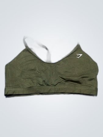 Gymshark Olive Green Racerback Sports Bra