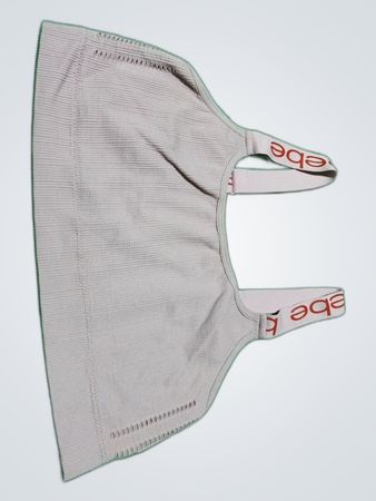 Bebe Ribbed Sports Bra Grey