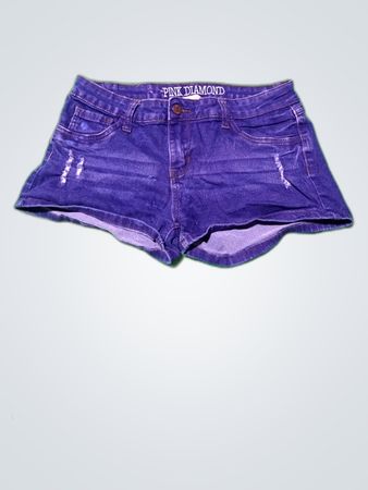 Pink Diamond Distressed Denim Shorts