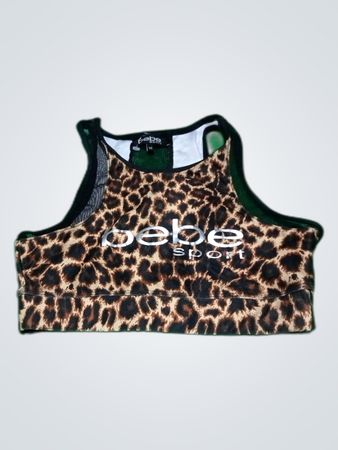Bebe Sport Leopard Print Sports Bra