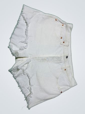 Levi's White Denim Shorts