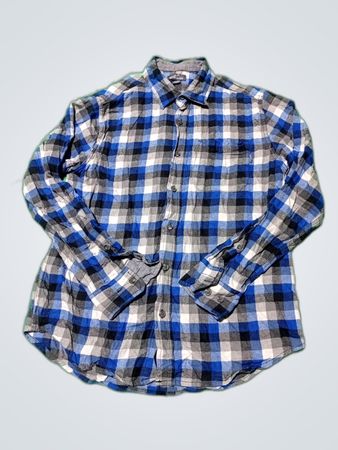 Eddie Bauer Blue Plaid Flannel Shirt