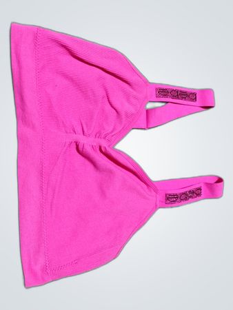 bebe Ribbed Pink Bralette
