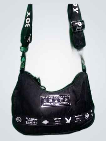 Playboy Black Nylon Shoulder Bag