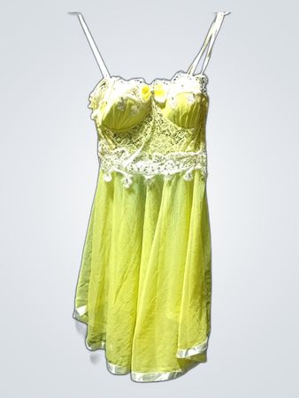 Yellow Lace Slip Dress