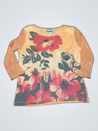 Caribbean Joe Printed Floral Blouse