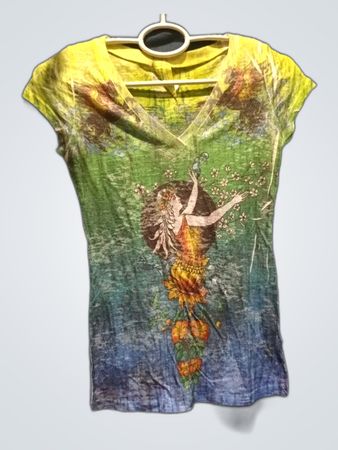 Unbranded Printed V-Neck T-Shirt