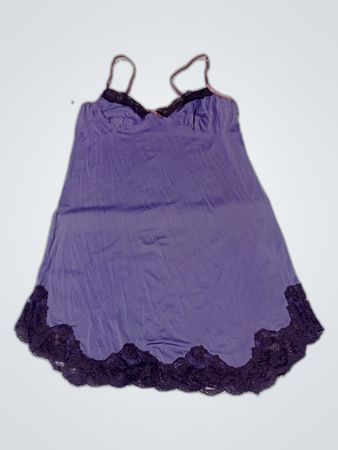 Purple Chemise with Lace Trim