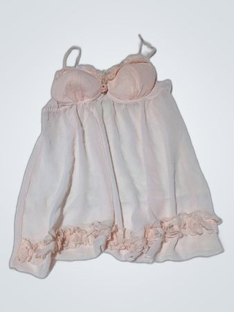 Ambrielle Blush Pink Lace Slip Dress