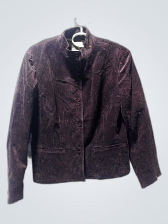 Nine West Purple Velvet Blazer