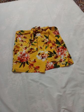 Floral Yellow Shorts