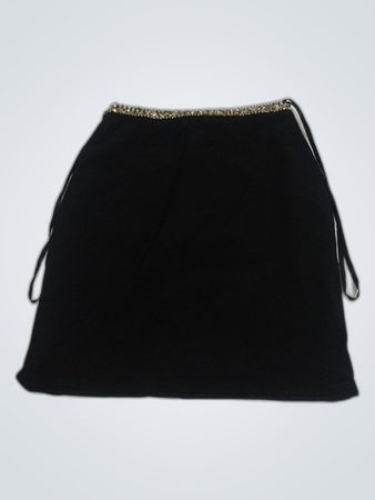 Black Skirt with Beaded Waist