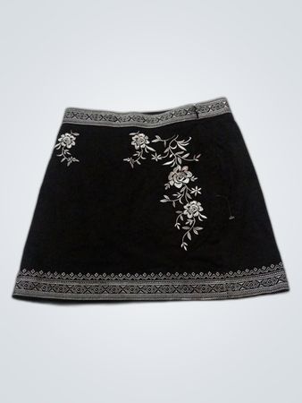 Forever 21 Black Floral Skirt