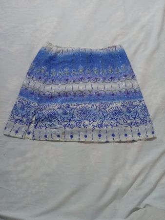 Blue Floral Skirt