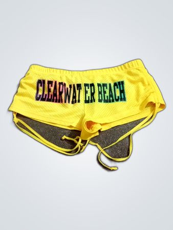 Surf Style Yellow Beach Shorts