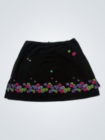 david paul Black Floral Skirt