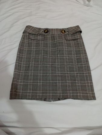 ByChoice Gray Plaid Skirt