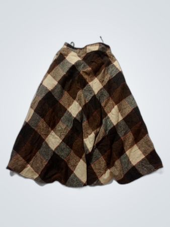 Brown Plaid Skirt