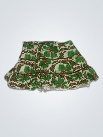 Miss Chevous Green Floral Skirt