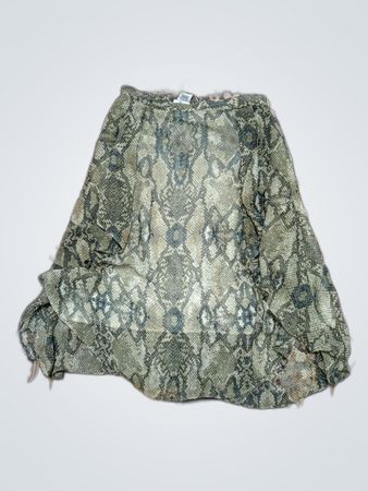 Jaclyn Smith Snakeskin Print Mini Skirt