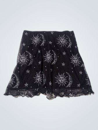 Black Sun Moon Star Skirt
