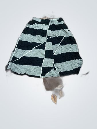 Black and Gray Striped Shorts