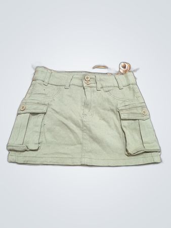 Unbranded Khaki Cargo Mini Skirt