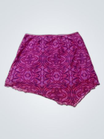 Wild Fable Purple Patterned Mini Skirt