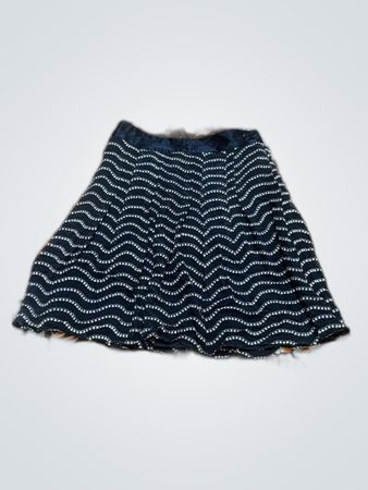 Ann Taylor Black Wavy Mini Skirt