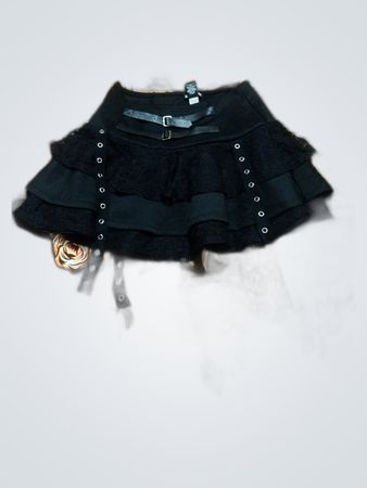 Black Ruffled Skirt