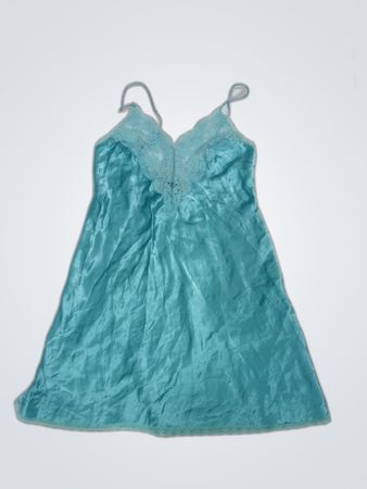 Partners Blue Satin Chemise