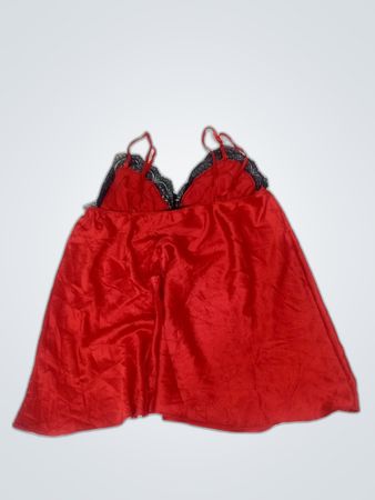 Victoria's Secret Red Satin Lace Cami Top