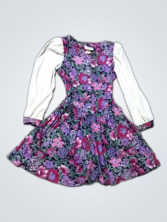 Floral Dress with White Sleeves
