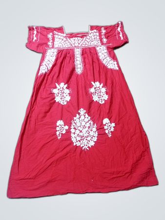 Embroidered Red Dress